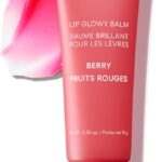 Lip Glowy Balm: Sheer Tinted Lip Treatment Balm Tube with Shea & Murumuru Butters for Hydrating, Moisturizing, Glossy, Non-Sticky Shine, Berry | Korean Skin Care, Berry